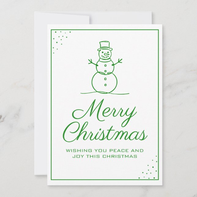 Carte Snowman Greeting Christmas Card (Devant)