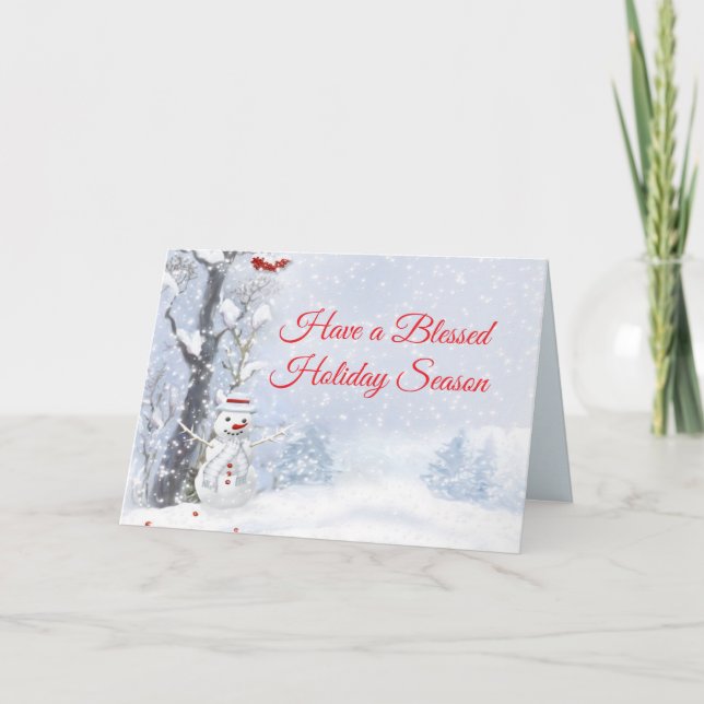 Carte Snowman Holiday (Devant)