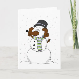 Carte Snowman Midge "Joyeux Noël & Nouvel An"