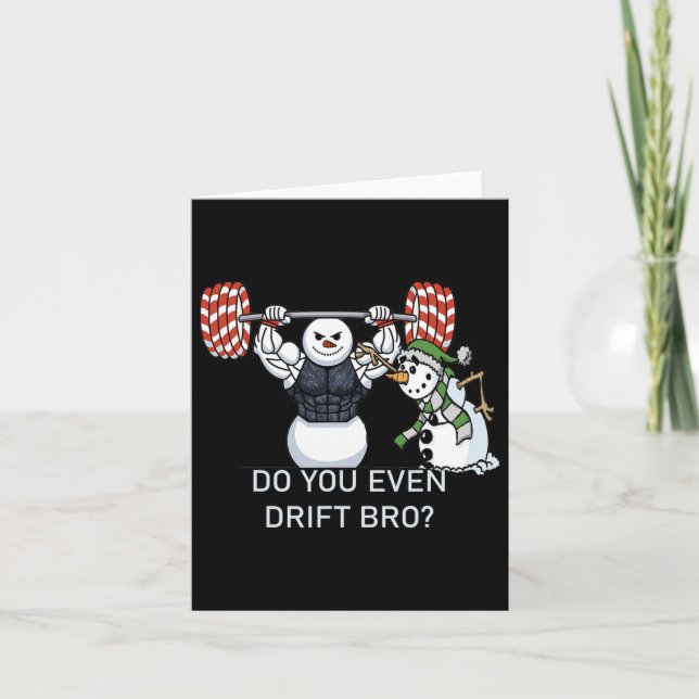 Carte Snowman Poids Bodybuilding Drôle entraînement (Devant)