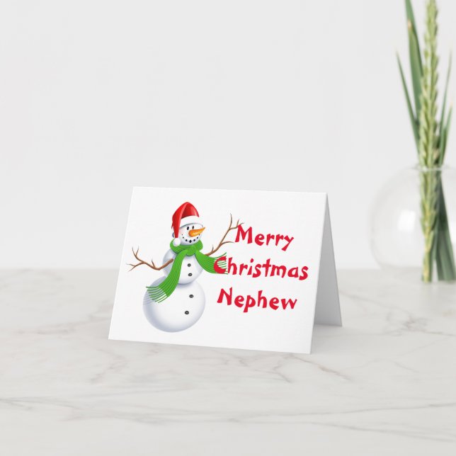 CARTE SNOWMAN POUR MON NEPHEW À NOËL (Devant)