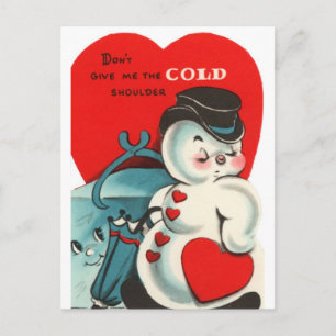 Carte Snowman Valentine