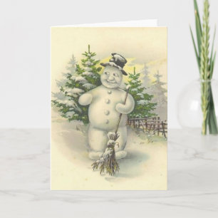 Carte Snowman vintage
