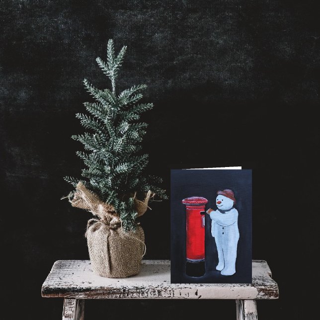 Carte Snowman's Letter to Santa Painting by Alfred Fox (Créateur téléchargé)