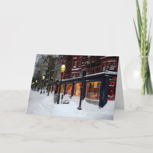 Carte Snowy Newbury Street (Devant)