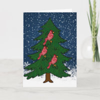 Carte Snowy Tree