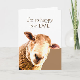 Carte So Happy for EWE Fun Félicitations Sheep Card
