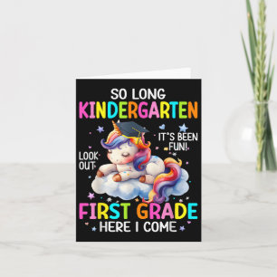 Carte So Long Kindergarten Graduation Cl 2025 Unicorn Ki