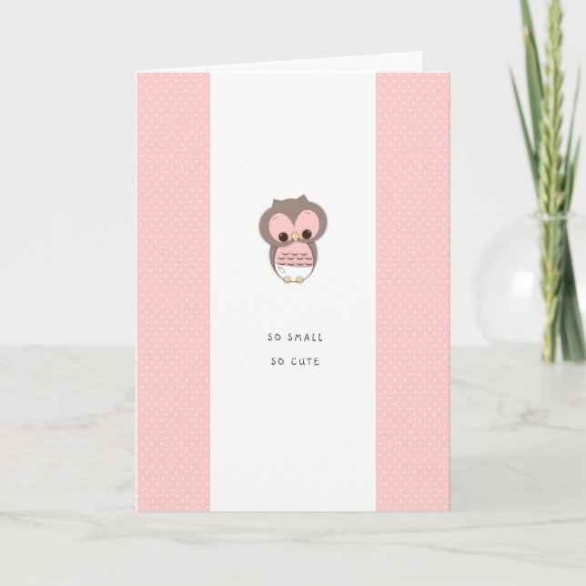 Carte So Small, So Cute New Baby Congrats | Pink Girl (Devant)
