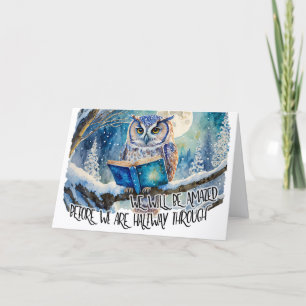 Carte Sober Owl Lecture Big Book Recovery Anniversaire