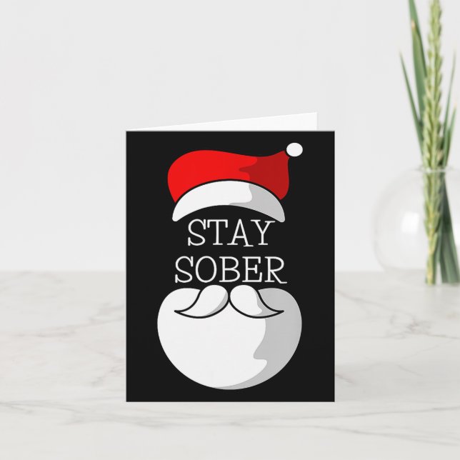 Carte Sobriety Celebration Soberversary Christmas Stay S (Devant)