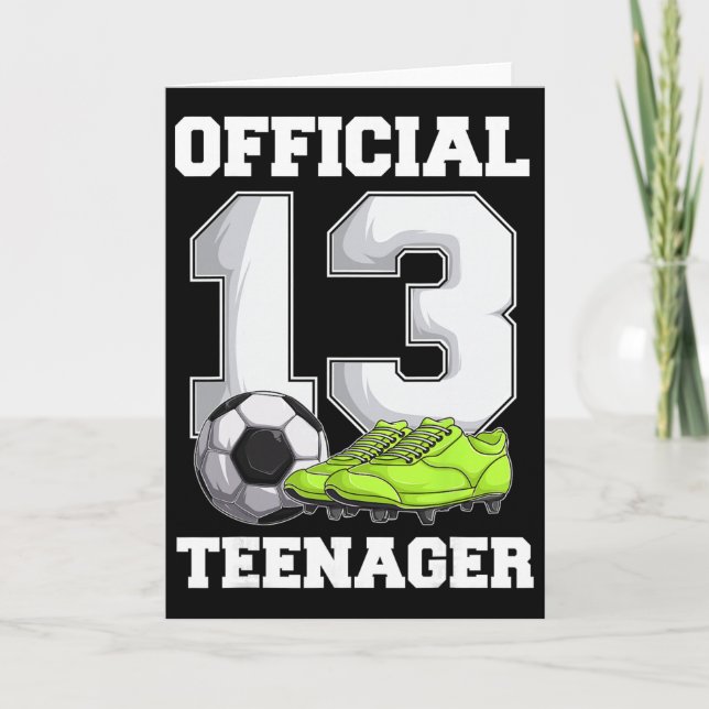 Carte Soccer 13 Year Old Birthday Boy Shirt, Official Te (Devant)