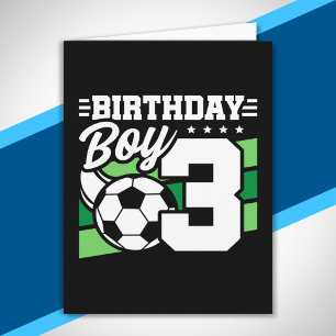Carte Soccer Anniversaire - Garçon de 3 ans - 3ème anniv