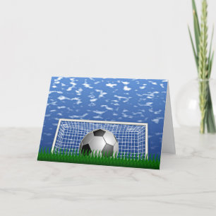 Carte Soccer ball and net, popular design,