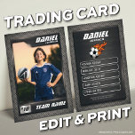 Carte Soccer, Carte Graphite Sports<br><div class="desc">Carte de Football ou Carte européenne de Trading Football<<>> C'est le cadeau parfait pour célébrer les réalisations d'un joueur de football, une carte de collection personnalisée pour un fan passionné de football, ou offrir ces cartes à chaque joueur d'équipe et entraîneur pour être éternellement chéri comme un souvenir. Ce design...</div>