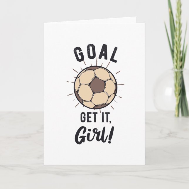 Carte Soccer Girls Inspiration Dire Objectif (Devant)