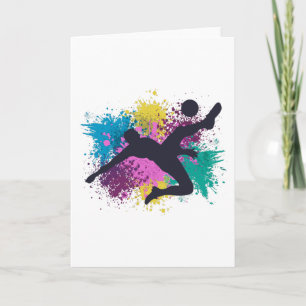 Carte Soccer Grungy Couleur Splashes