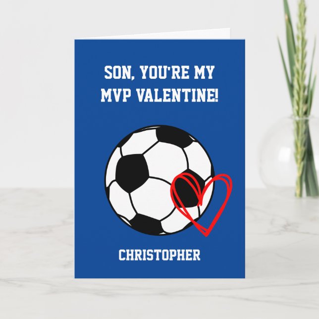 Carte Soccer MVP Saint Valentin Fils (Devant)