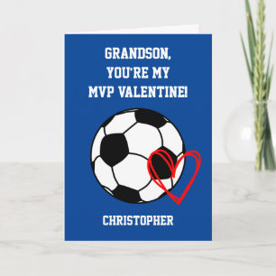 Carte Soccer MVP Valentine's Day Grandson