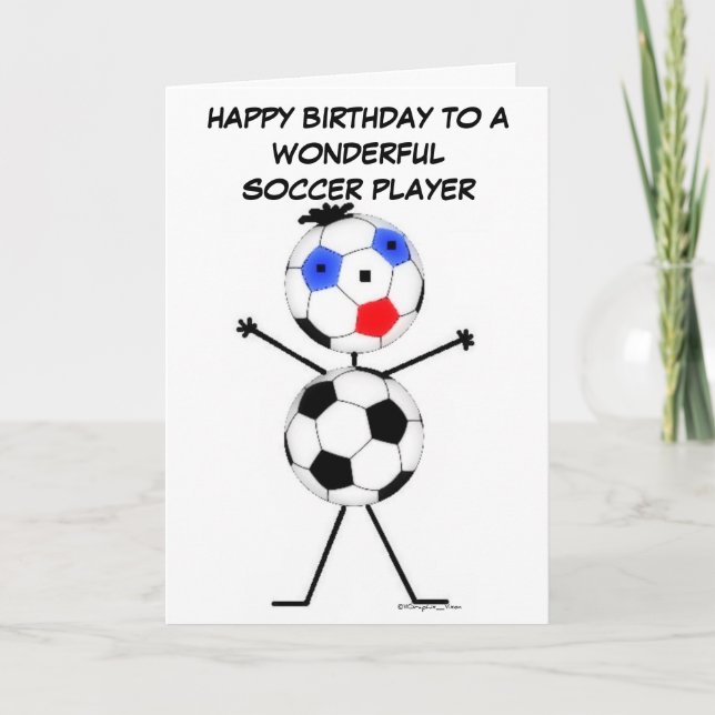 Carte Soccer Player Birthday (Devant)