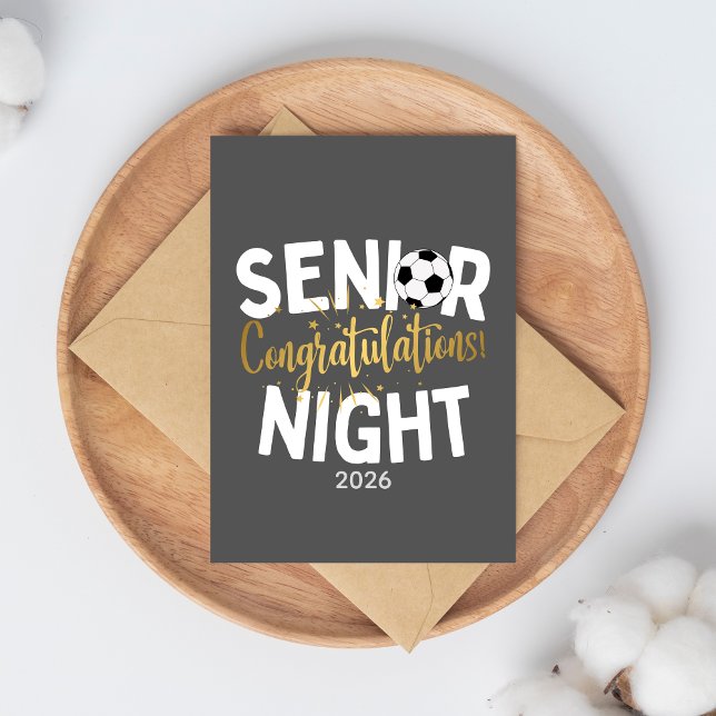 Carte Soccer Senior Night Congratulations Card (Créateur téléchargé)