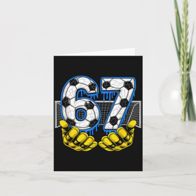 Carte Soccer Six Seven 67 Drôle Gen Alpha Meme  (Devant)