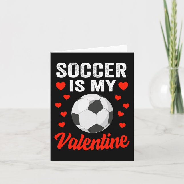 Carte Soccer Valentines Day Le Football Est Ma Socce Val (Devant)