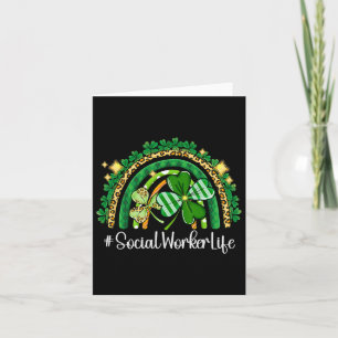 Carte Social Worker Rainbow Jour de la Saint Patrick jum