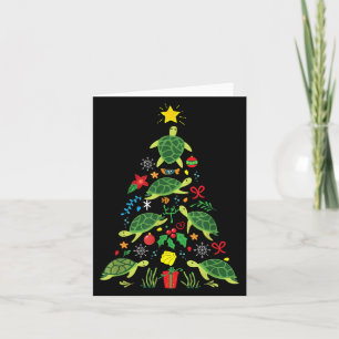 Carte Société de cadeaux de tortue de mer de Noël