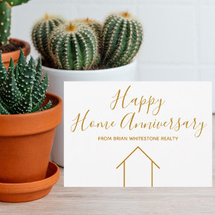Carte Société Immobilière Joyeux Anniversaire de Maison 
