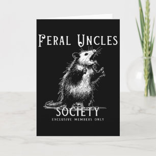Carte Société rétro d'oncle sauvage Opossum drôle amateu