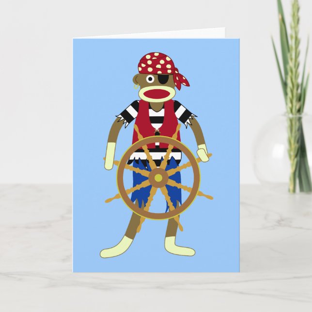 Carte Sock Monkey Pirate (Devant)