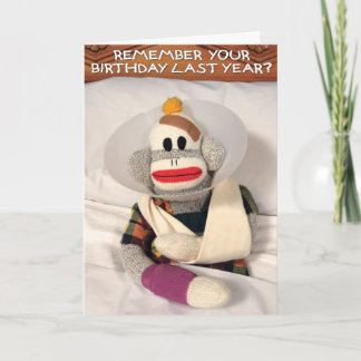 Carte SockMonkey Anniversaire