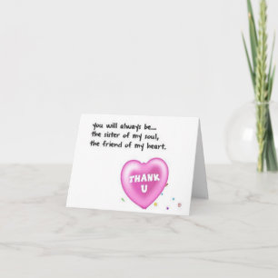 CARTE SOEUR, AMIE DANS MON ESPRIT/DANS MON COEUR TOUJOUR