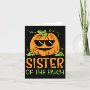 Carte Soeur citrouille Du Patch Halloween Famille Sis G