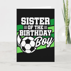Carte Soeur de la fête de football de soccer pour enfant