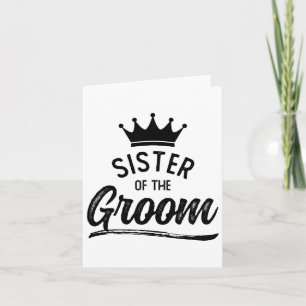 Carte Soeur De La Groom Fête De Mariage Correspondante