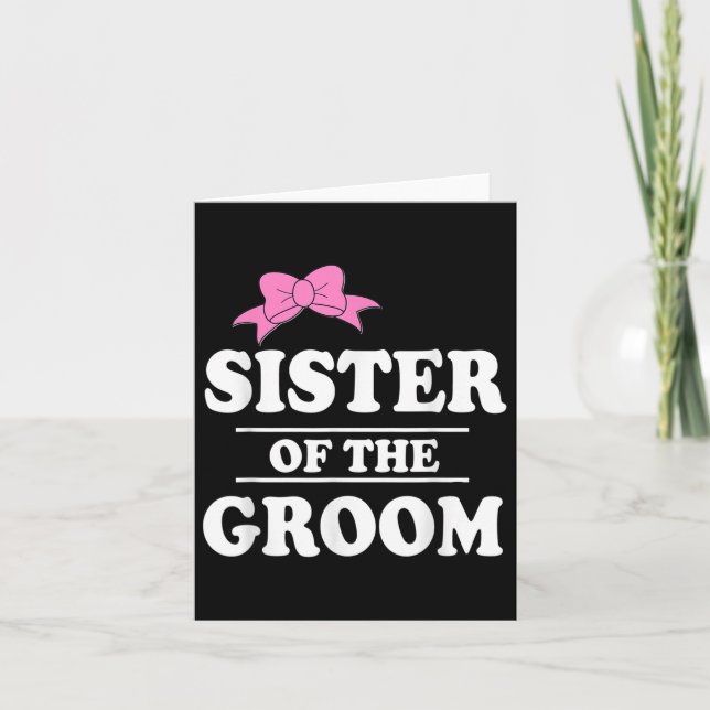 Carte Soeur De La Groom Wedding Party (Devant)