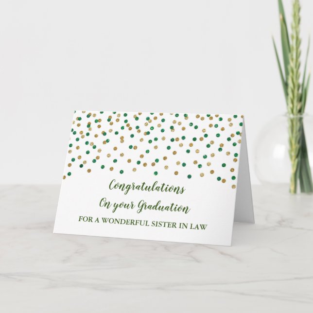 Carte Soeur d'or verte en droit (Devant)