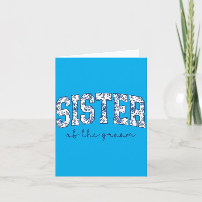 Carte Soeur du marié Shower de mariage (Devant)