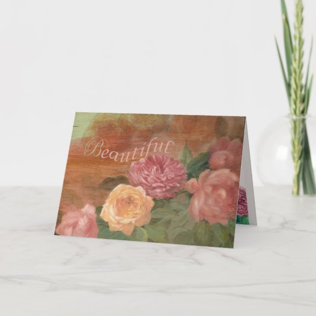 Carte Soeur en droit Beau Anniversaire Shabby Chic (Devant)