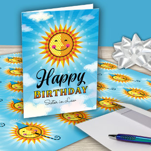 Carte Soeur En Droit Mignonne Anniversaire Sourire
