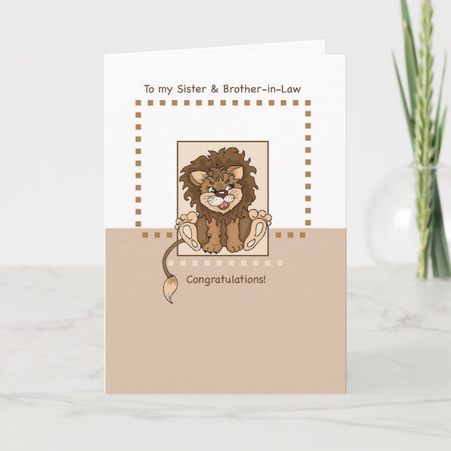 Carte Soeur et beau-frère Félicitations à Baby (Devant)