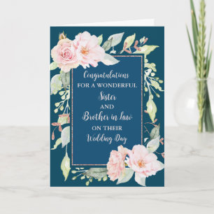 Carte Soeur et Frère en droit Mariage Félicitations