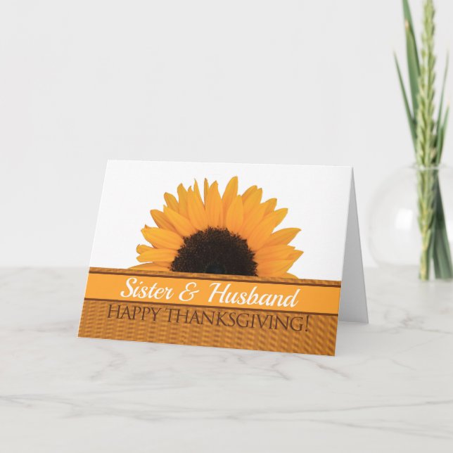 Carte Soeur Et Mari Thanksgiving (Devant)
