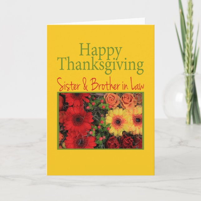 Carte Soeur Et Mari Thanksgiving (Devant)