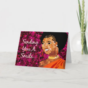 Carte Soeur Fille - Vous Envoyer Un Sourire (BLANC)