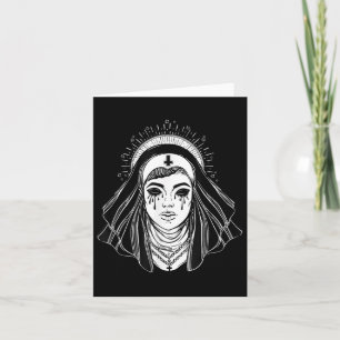 Carte Soeur Goth de Religion Noire - Tatto de Croix Goth