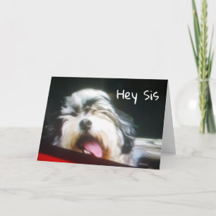 CARTE SOEUR JE SUIS **HANGIN' SORTE DE DIRE HEUREUX ANNI