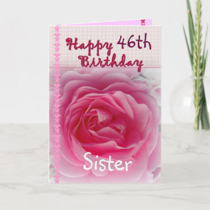 Carte SOEUR - joyeux quarante-sixième anniversaire -